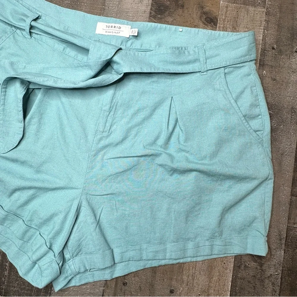 Torrid Women's Aqua High Waist Shorts